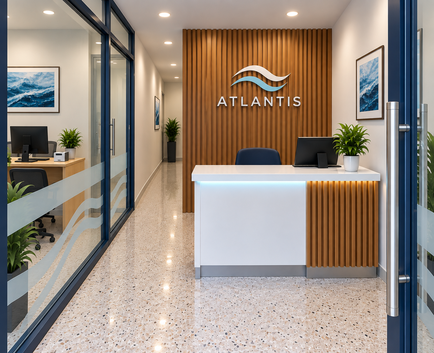 Concepto de la recepción de Atlantis Pro Clean